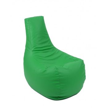 Fotoliu (mediu) sunlounger evo - verde (piele eco) umplut cu perle polistiren (fotoliu para marca pufrelax)