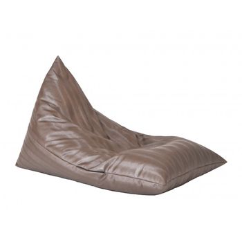 Fotoliu (mediu) kudos - brown glimmer ( pu) umplut cu perle polistiren (fotoliu sac marca pufrelax)
