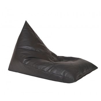 Fotoliu (mediu) kudos - back 2 black ( pu) umplut cu perle polistiren (fotoliu sac marca pufrelax)