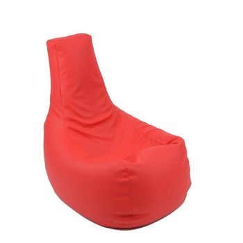 Fotoliu (mediu) sunlounger evo - intense red ( pu) umplut cu perle polistiren (fotoliu para marca pufrelax)