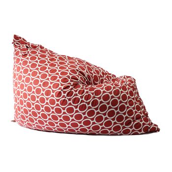 Fotoliu tip perna magic pillow xxl, perry red textil umplut cu fulgi de burete memory mix
