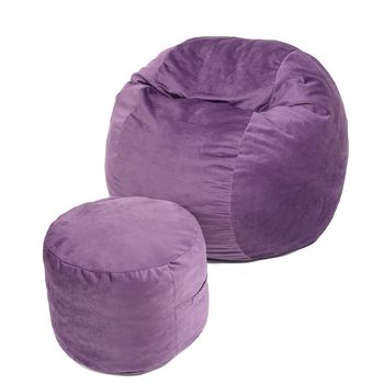 Set fotoliu king size + otoman - amethyst husa detasabila, transformabil in pat, , cu fulgi de burete memory mix,