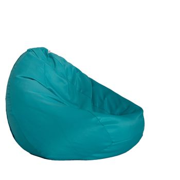Fotoliu pufrelax tip sac nirvana grande panama, aqua, pretabil si la exterior, husa detasabila, cu perle polistiren