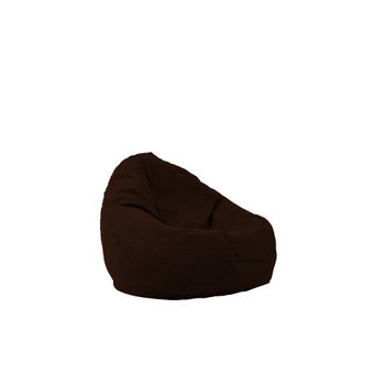 Fotoliu pufrelax tip sac nirvana grande textil, dark chocolate, husa detasabila, umplut cu perle polistiren