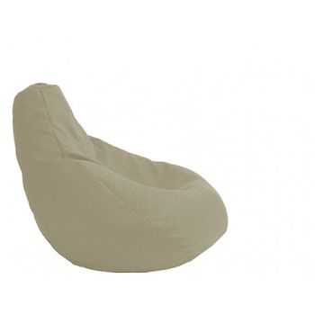 Fotoliu pufrelax tip sac nirvana hobbit textil, dark beige, husa detasabila, umplut cu perle polistiren