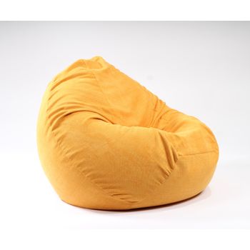 Fotoliu pufrelax tip sac nirvana grande textil, terracotta orange, husa detasabila, umplut cu perle polistiren