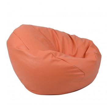 Fotoliu (mare) nirvana gigant - orange ( pu) umplut cu perle polistiren (beanbag para marca pufrelax)