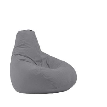 Fotoliu pufrelax tip sac nirvana hobbit textil, grey, husa detasabila, umplut cu perle polistiren