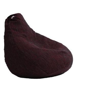 Fotoliu pufrelax tip sac nirvana hobbit textil, black wine, husa detasabila, umplut cu perle polistiren