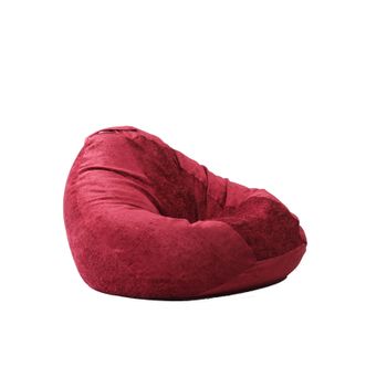 Fotoliu pufrelax tip sac nirvana gigant textil, sour cherry, umplut cu perle polistiren