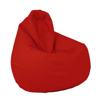 Fotoliu pufrelax beanbag pentru copii, nirvana light tetron, red, husa detasabila, cu perle polistiren