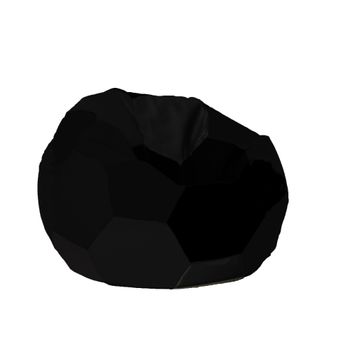 Fotoliu minge telstar - baby - teteron black (pretabil si la exterior) umplut cu perle polistiren