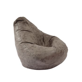 Fotoliu pufrelax mediu, nirvana hobbit, discover gray, textil, cu husa detasabila textila, umplut cu perle polistiren