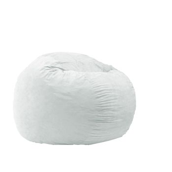 Fotoliu pufrelax matusalem - angora grey umplut cu fulgi de burete memory mix
