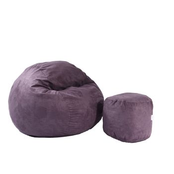 Set fotoliu puf matusalem si otoman magnetic ink ( textil) umplut cu fulgi de burete memory mix