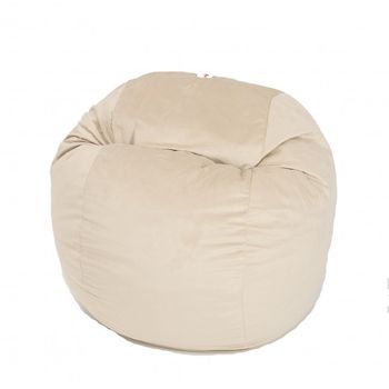 Fotoliu king size xl, beige gama plush honey umplut cu fulgi de burete memory mix