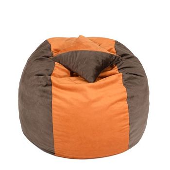 Set fotoliu matusalem + perna decorativa - orange & cinnamon husa detasabila, pat, cu fulgi de burete memory mix,