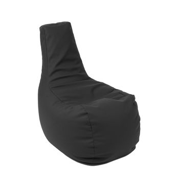 Fotoliu (mediu) sunlounger evo - dark grey ( pu) umplut cu perle polistiren (fotoliu para marca pufrelax)