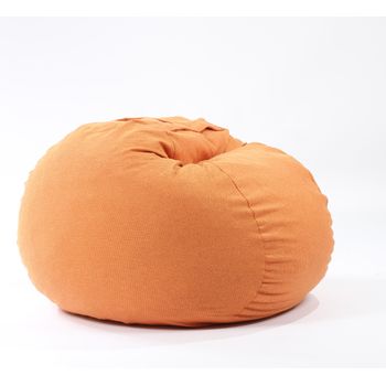 Fotoliu puf pentru copii (5-16 ani) matusalem - savana orange (gama savana) umplut cu fulgi de burete memory mix®