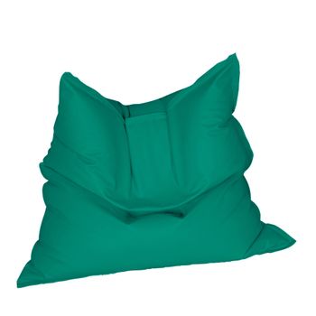 Fotoliu mare, magic pillow - smarald , pretabil si la exterior, umplut cu perle polistiren,
