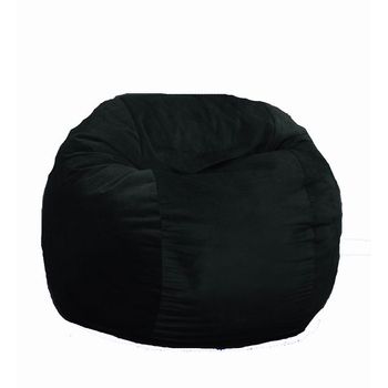 Fotoliu pufrelax matusalem - black velvet (gama plush honey) umplut cu fulgi de burete memory mix®