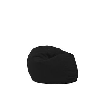 Fotoliu pufrelax relaxo xl ( rustic), - midnight black cu husa detasabila textila, umplut cu perle polistiren