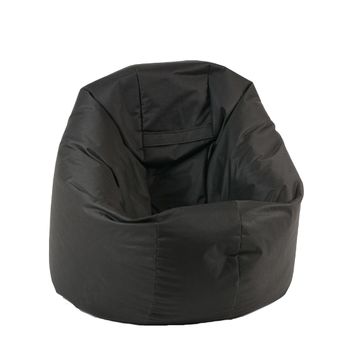 Fotoliu beanbag relaxo xl - panama black (pretabil si la exterior) umplut cu perle polistiren