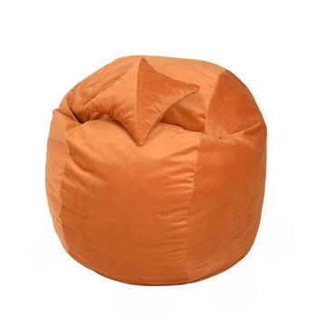 Set fotoliu (mare) king size +perna - orange husa detasabila, transformabil in pat, , cu fulgi de burete memory mix,