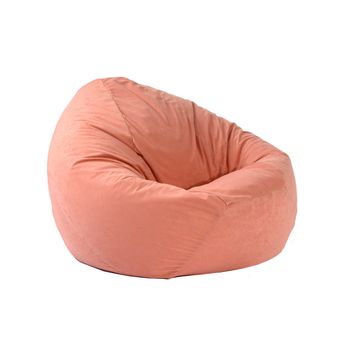 Fotoliu pufrelax tip sac nirvana grande textil,salmon ,husa detasabila,umplut cu perle polistiren