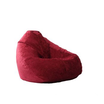 Fotoliu pufrelax nirvana grande ( textil), velvet marsala cu husa detasabila textila, umplut cu perle polistiren