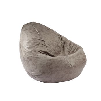 Fotoliu pufrelax mediu-mare, nirvana grande, discover gray, textil, cu husa detasabila textila, cu perle polistiren