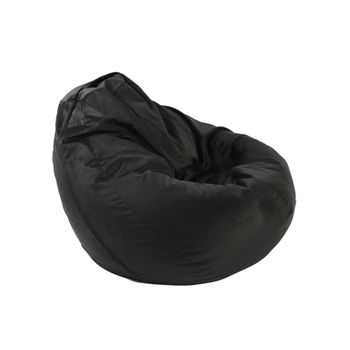 Fotoliu pufrelax tip sac nirvana gigant textil, black velvet, umplut cu perle polistiren