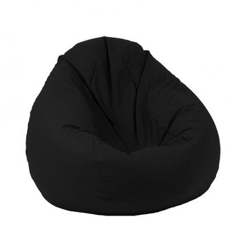 Fotoliu mare, nirvana gigant - panama black , pretabil si la exterior, umplut cu perle polistiren,