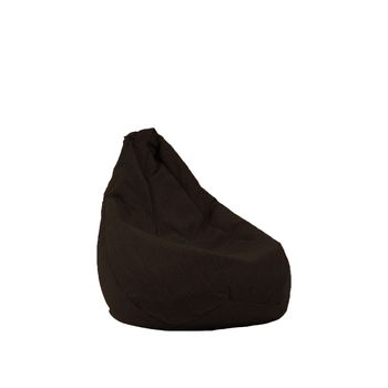 Fotoliu pufrelax tip sac nirvana hobbit textil, dark chocolate, husa detasabila, umplut cu perle polistiren