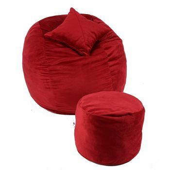 Set fotoliu matusalem+otoman+perna decorativa - red diamond husa detasabila, pat, cu fulgi de burete memory mix