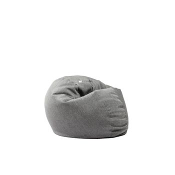 Fotoliu pufrelax relaxo xl ( rustic), - silver black cu husa detasabila textila, umplut cu perle polistiren