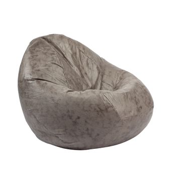 Fotoliu pufrelax mare, nirvana gigant, discover gray, textil, cu husa detasabila textila, umplut cu perle polistiren