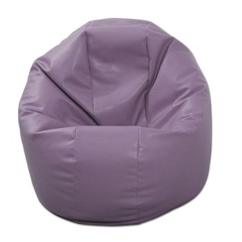 Fotoliu pentru copii (2-14 ani) relaxo - violet (piele eco) umplut cu perle polistiren (beanbag marca pufrelax)