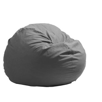 Fotoliu pufrelax king size - grey umplut cu fulgi de burete memory mix®