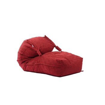Fotoliu yoga xl, red wine ( rustic) umplut cu fulgi de burete memory mix