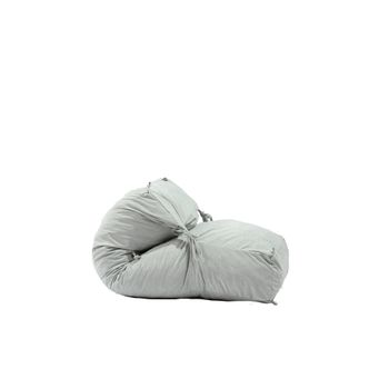 Fotoliu pufrelax yoga l - angora grey umplut cu fulgi de burete memory mix