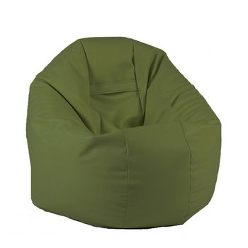 Fotoliu (mediu) relaxo xl - waka waka green ( pu) umplut cu perle polistiren (beanbag marca pufrelax)
