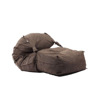 Fotoliu yoga xl, mocha latte ( rustic) umplut cu fulgi de burete memory mix