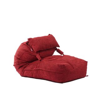 Fotoliu yoga xl cu perna, red wine ( rustic) umplut cu fulgi de burete memory mix