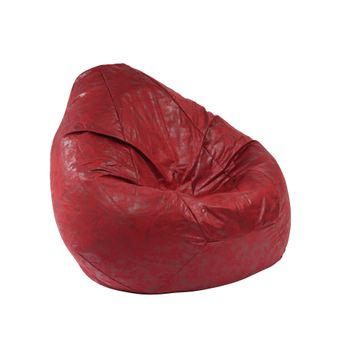 Fotoliu pufrelax mediu-mare, nirvana grande, cranberry, textil, cu husa detasabila textila, umplut cu perle polistiren
