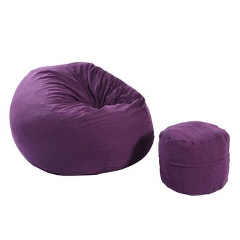 Set fotoliu puf matusalem si otoman mulberry ( textil) umplut cu fulgi de burete memory mix