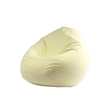 Fotoliu puf tip sac nirvana grande, mediu-mare, lemon, textil, umplut cu perle polistiren