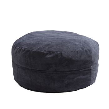 Fotoliu pufrelax king size xl - dusty blue (gama plush honey) umplut cu fulgi de burete memory mix®