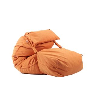 Fotoliu pufrelax yoga xl cu perna sunrise ( rustic) umplut cu fulgi de burete memory mix