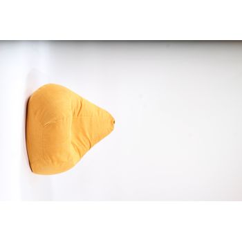 Fotoliu pufrelax tip sac nirvana hobbit textil, terracotta orange, husa detasabila, umplut cu perle polistiren